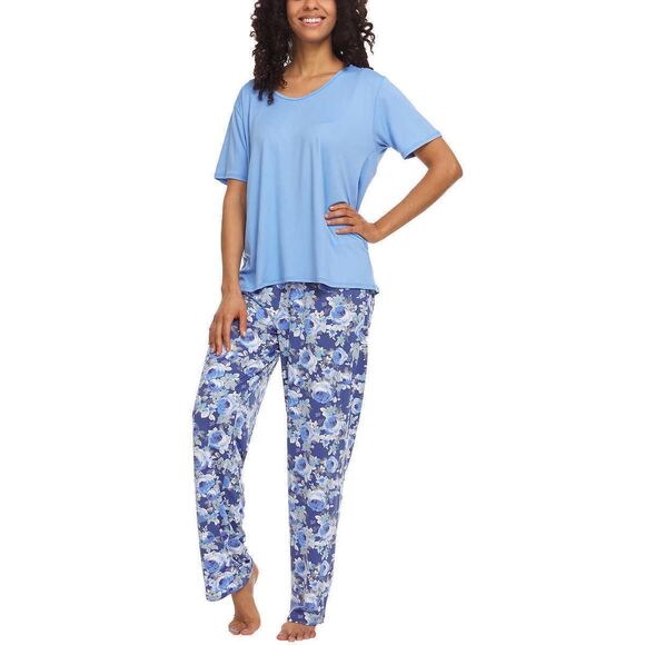Flora Nikrooz Women's 3-piece PJ Set Pajamas Sleep Dress BLUE SMALL - Picture 1 of 4